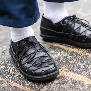 TRIPPEN Black Calfskin Leather Lace-up Shoes